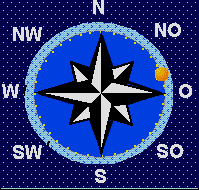 der Mond steht im Ost Nordosten 2° unter dem Horizont